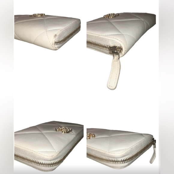 Chanel 19 Quilted Lambskin Leather Zip Around Wallet w/COA - Picture 8 of 16